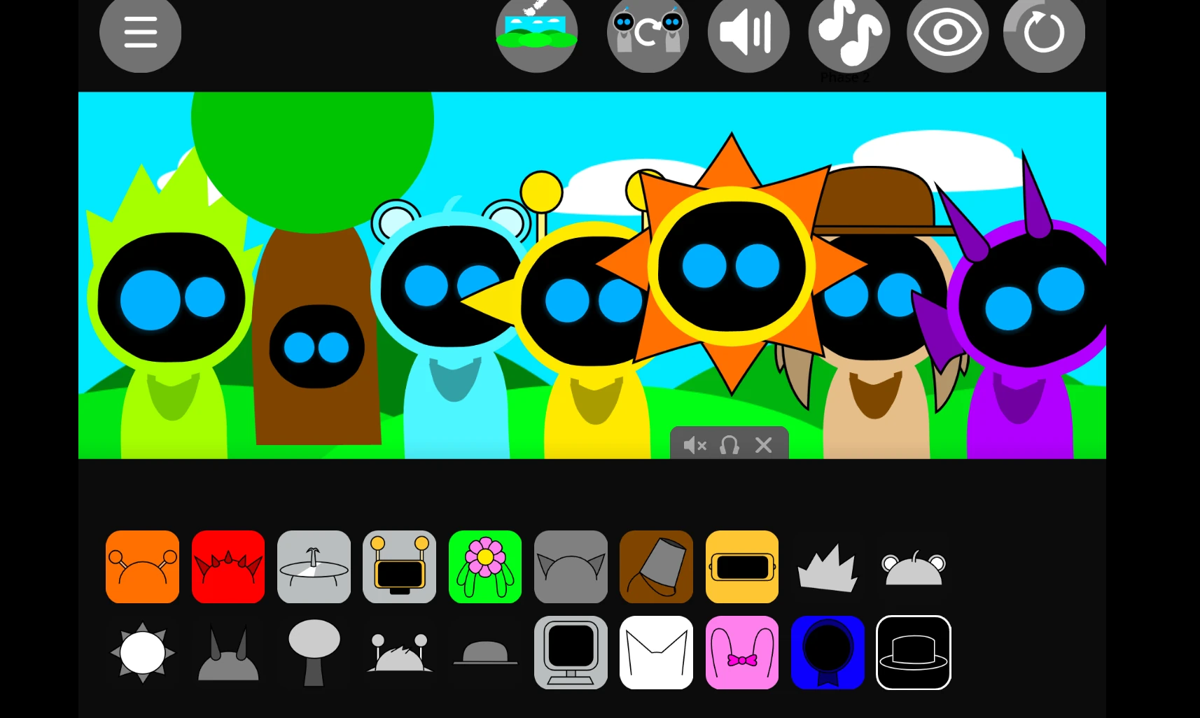 Sound mixing interface in Sprunkibot