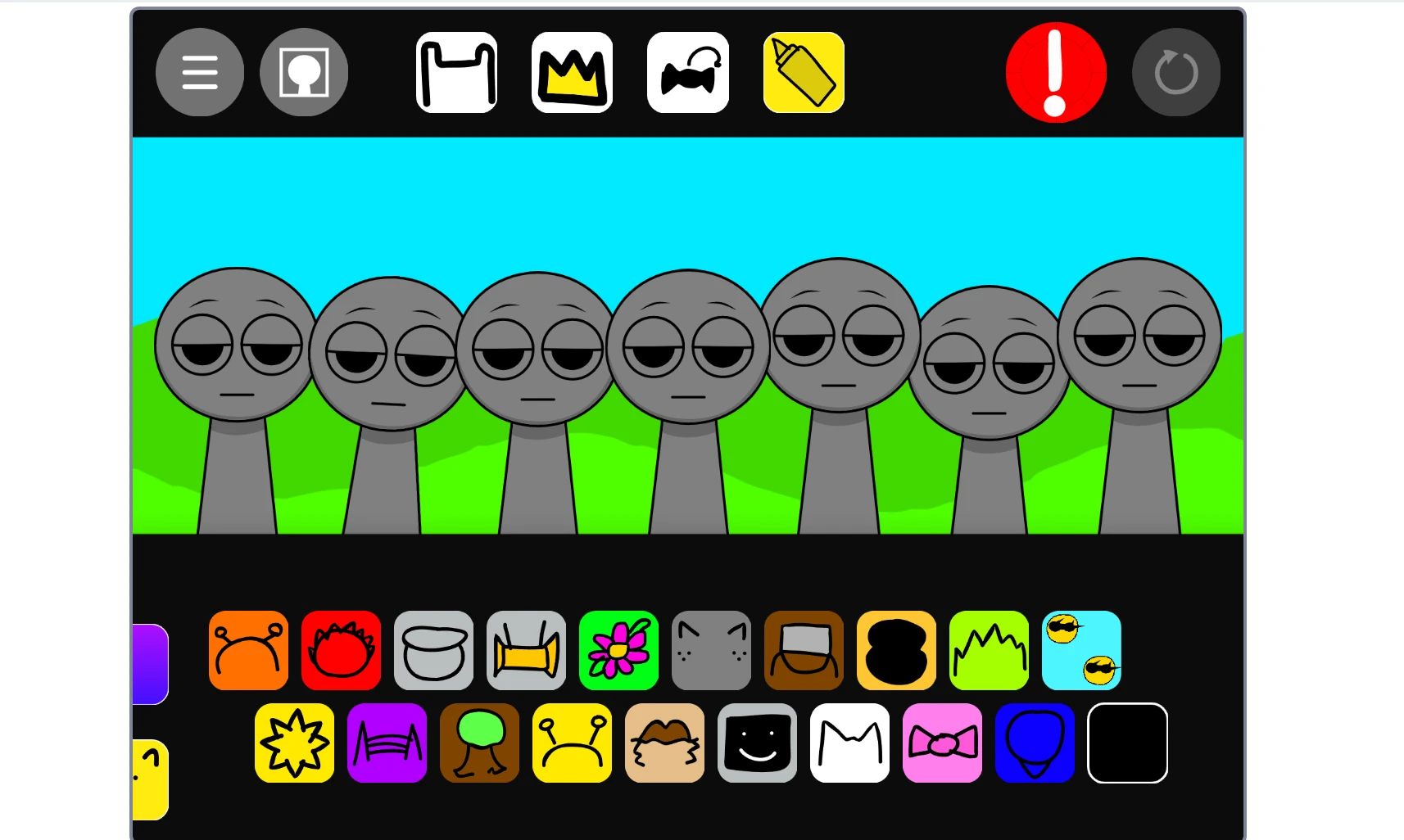 Sprunkid gameplay creating music with characters