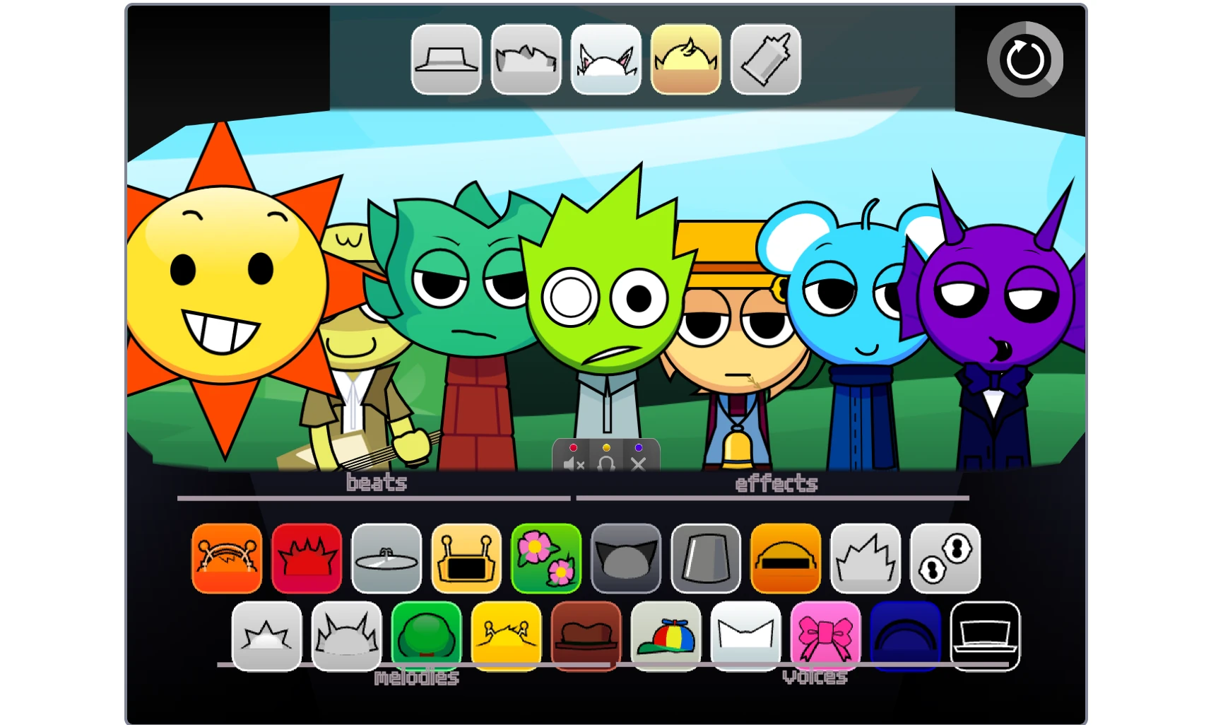 Sprunki Parodybox Big Update gameplay with multiple characters