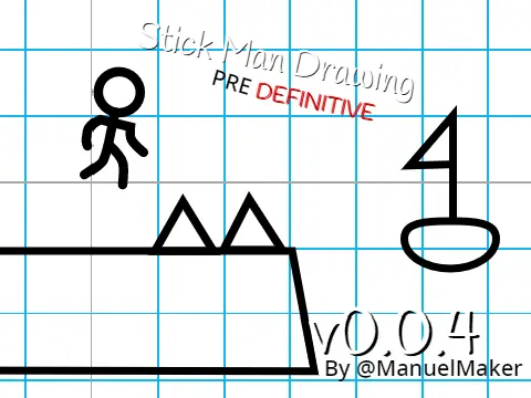 Stickmandrawing 0.0.4 hard platformer logo with stickman character