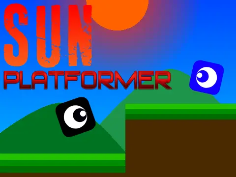 Logo for Sun Platformer V2 game showing sun and character