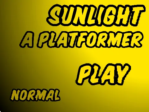 Sunlight platformer logo cover featuring sunlight depletion meter and flashlight mode