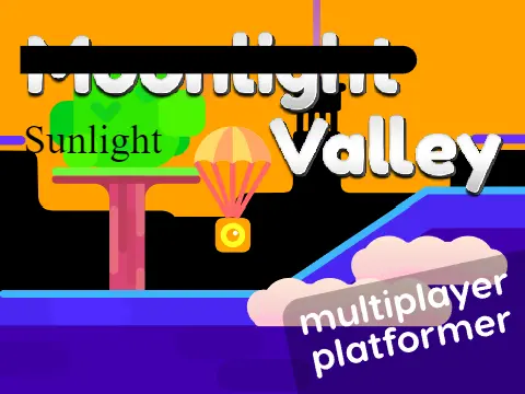 Sunlight Valley multiplayer platformer logo cover featuring sunny valley and players