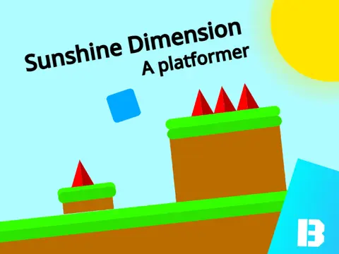 Sunshine dimension platformer logo cover featuring bright levels and mobile tap interface