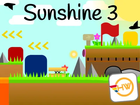 Sunshine Platformer 3 game logo showing platformer level with sunshine theme