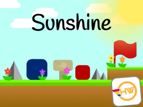 Sunshine Platformer logo with summer theme, sunny platformer game by @Pancham106