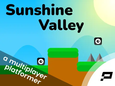 Sunshine Valley game logo for multiplayer scrolling platformer