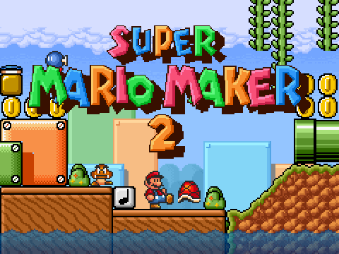 Super Mario Maker 2 platformer creator and builder game logo