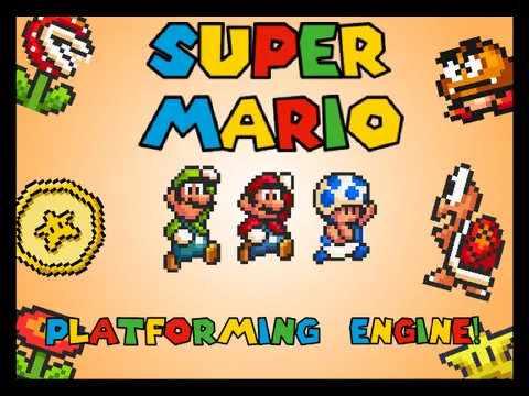 Super Mario fan platformer demo engine logo