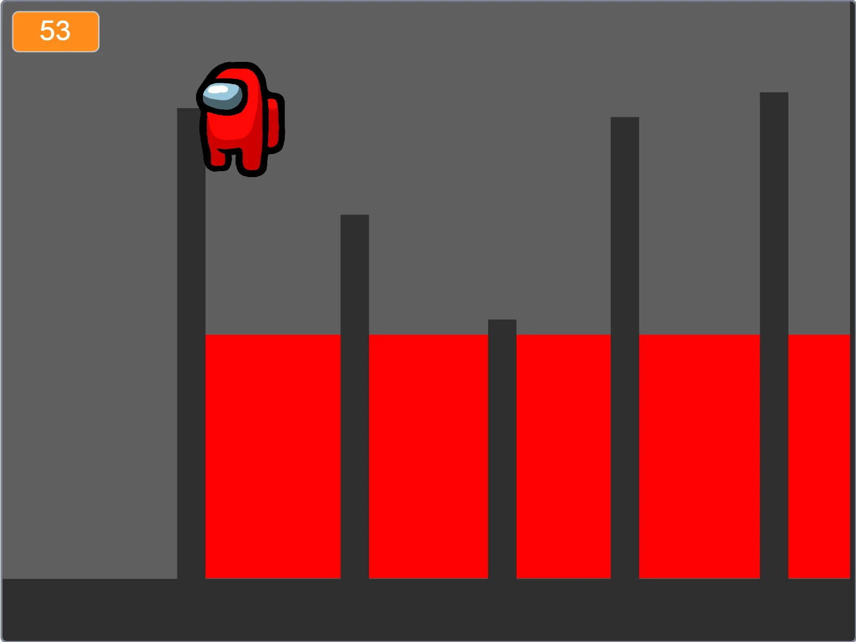 Susrun Sus Platformer gameplay screenshot of character jumping