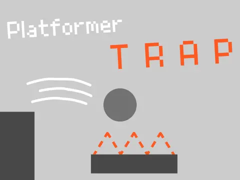 T.R.A.P. platformer logo cover featuring unexpected traps and secret level