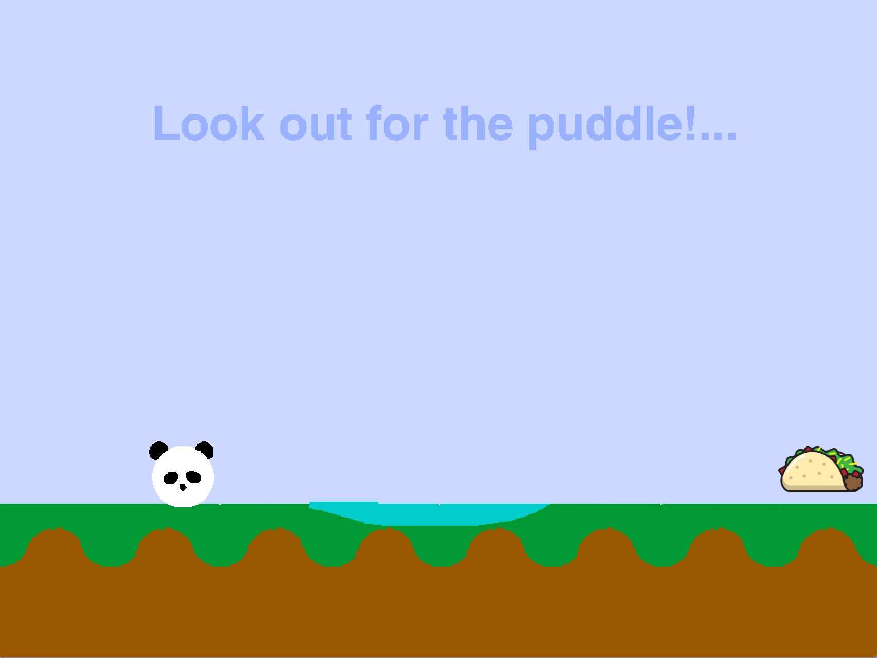 Taco Panda Platformer screenshot displaying multiple platforms and obstacles