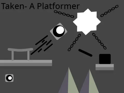 Taken platformer logo cover featuring medium difficulty platforming with community loves