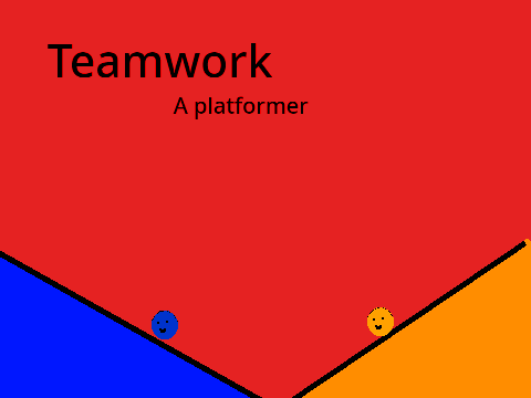 Teamwork Platformer logo featuring cooperative two-player gameplay