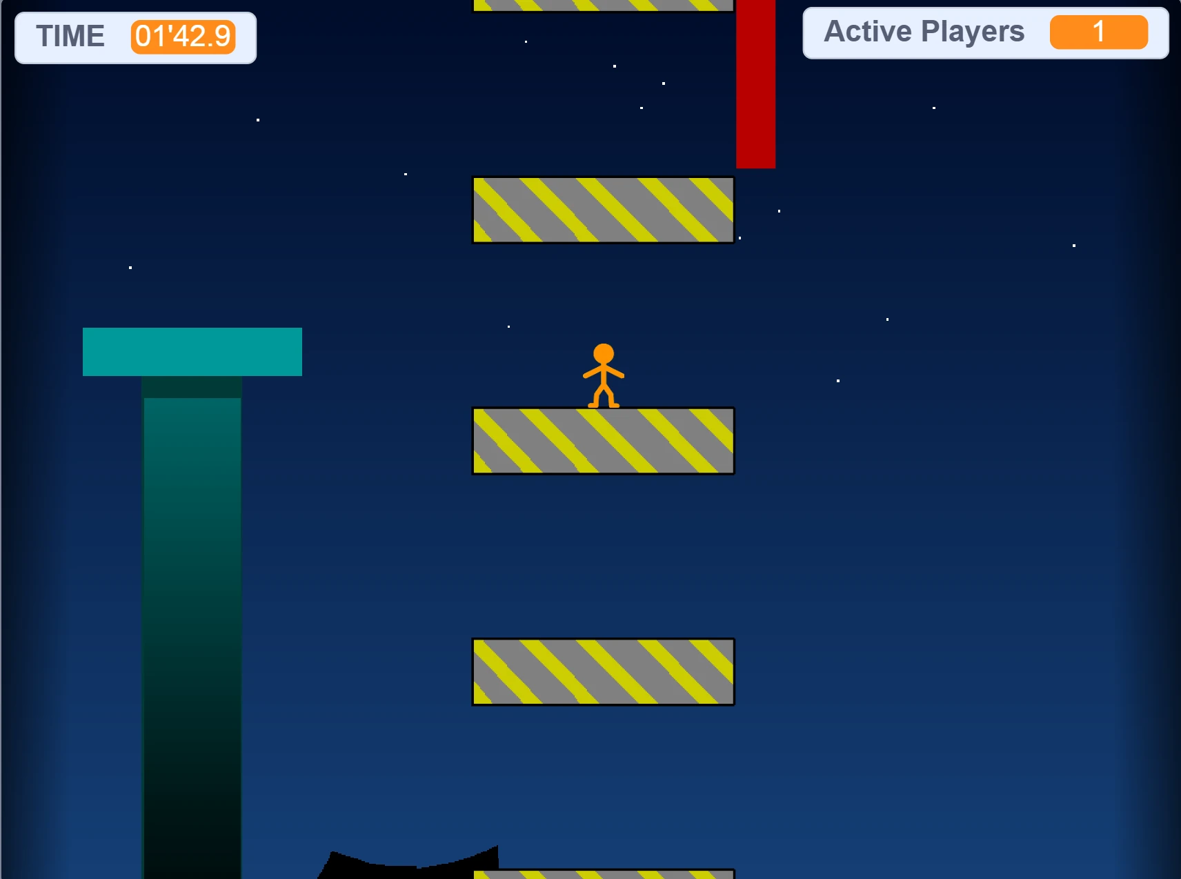 Test MMO Platformer V0.7 gameplay screenshot 4 showing challenging obstacles