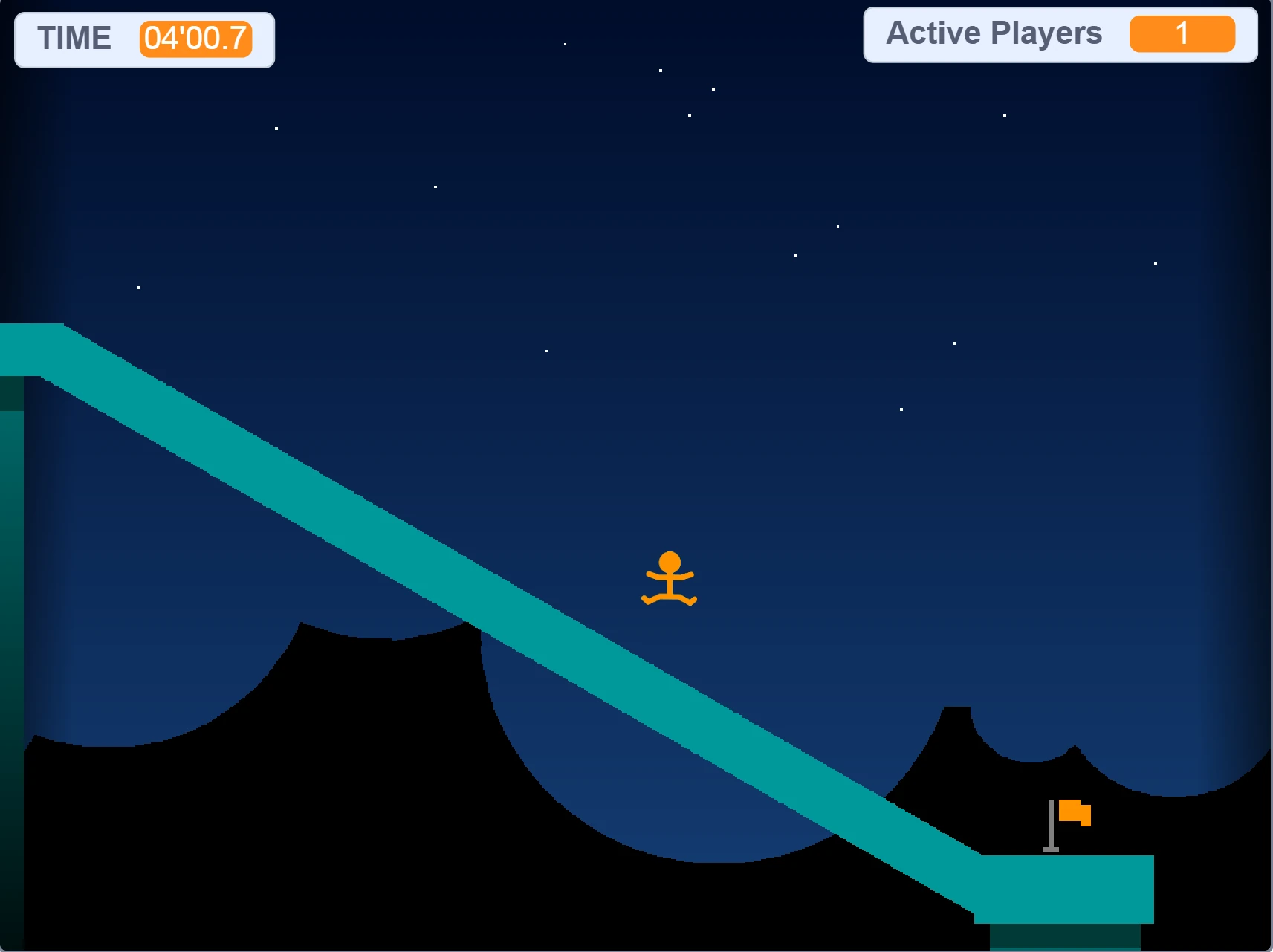 Test MMO Platformer V0.7 gameplay screenshot 6 showing platform navigation