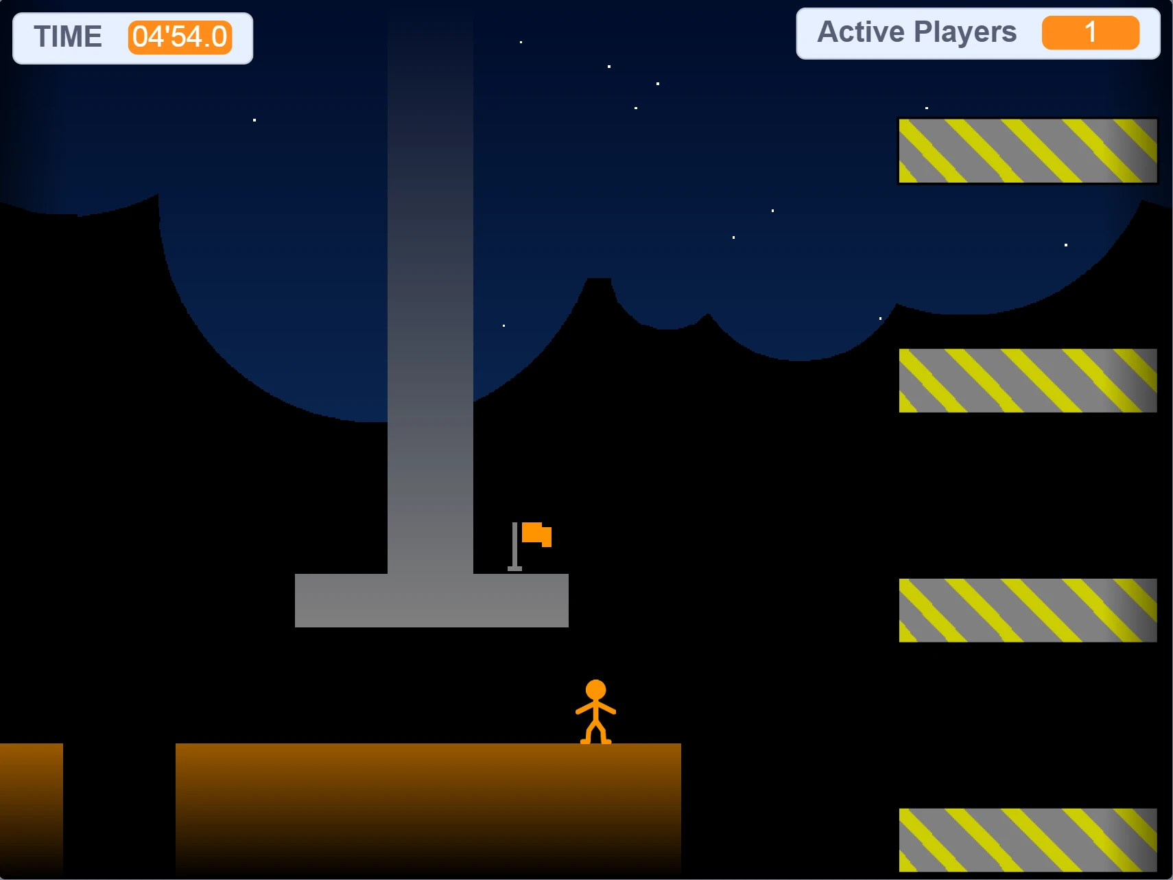Test MMO Platformer V0.7 gameplay screenshot 7 showing full level view