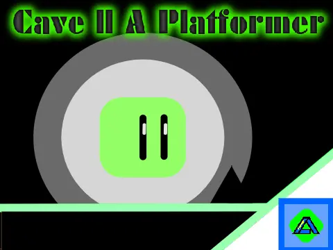 The Cave platformer logo featuring cave environment with spikes and wall-jump mechanics