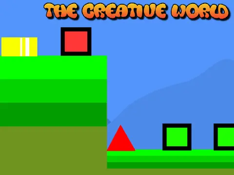 The Creative World platformer logo - kingdom conquest adventure