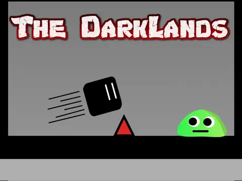 The Darklands logo, dark fantasy platformer with 24 levels and boss battle