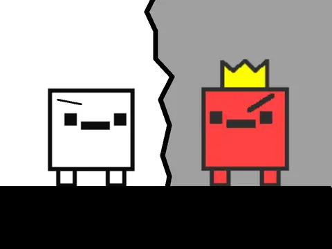 The Derpy Platformer logo cover featuring DERP cube and evil king boss