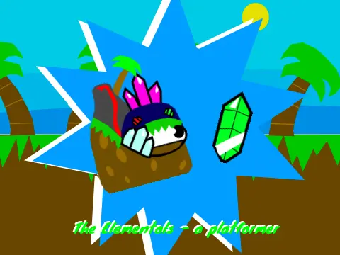 The Elementals platformer logo - elemental character adventure game with Mario Wii music