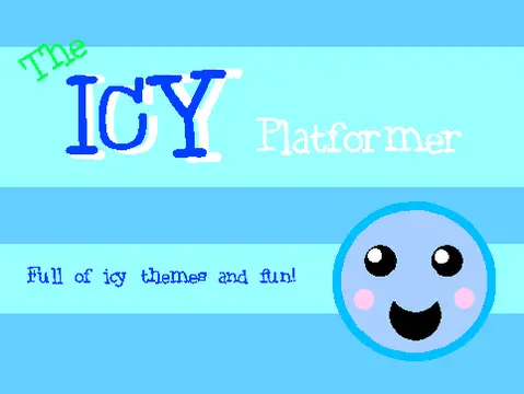 The Icy Platformer logo - ice and winter themed platformer