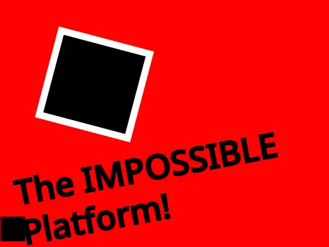 The Impossible Platformer logo - black and red hard challenge theme