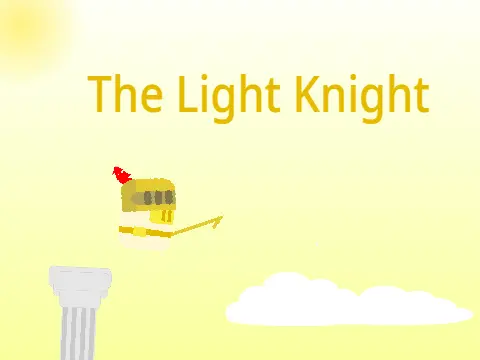 The Light Knight platformer logo cover featuring knight character and scrolling environment