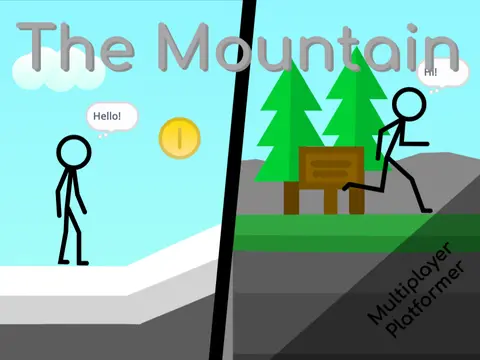 The Mountain multiplayer platformer logo - mountain climbing adventure