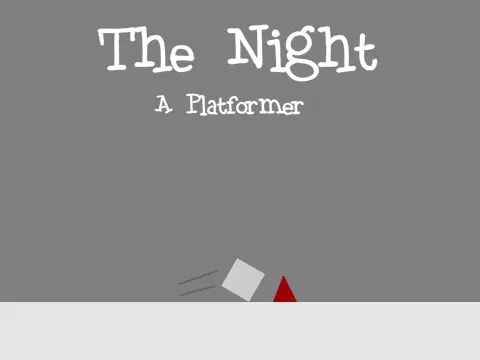 The Night platformer logo featuring atmospheric darkness and escape theme