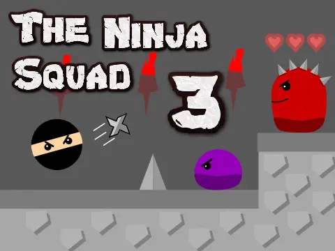 The Ninja Squad 3 logo cover featuring Black Ninja and Temple of Monsters