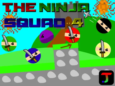The Ninja Squad 4 ninja platformer game logo