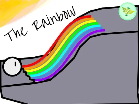 The Rainbow Platformer logo - colorful platformer with rainbow theme