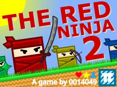 The Red Ninja 2 Platformer Game Logo