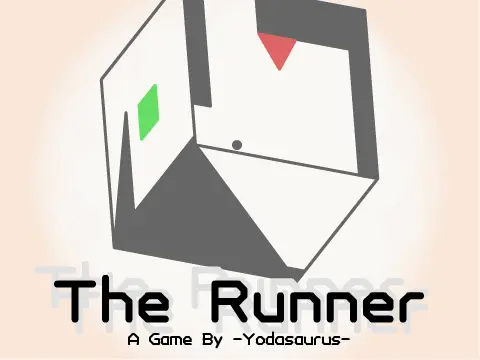 The Runner 3D platformer logo cover featuring pen-based cube rendering