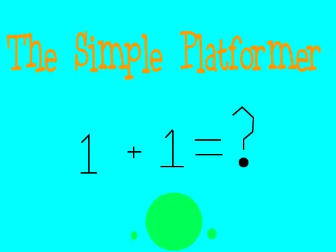 The Simple Platformer logo - little green guy minimalist platformer