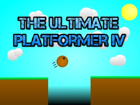 Ultimate Platformer finale logo with adventurer and achievement badge