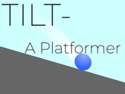 Tilt Platformer game cover showing a ball on a tilted platform
