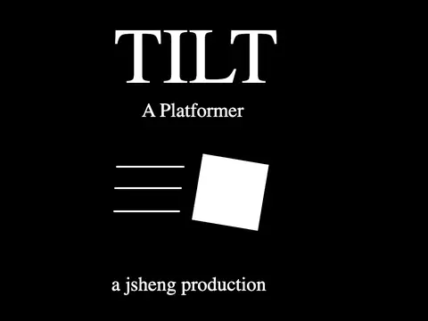 Tilt platformer v2.2c logo cover featuring rotational tilt mechanic and achievement interface