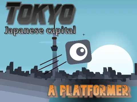 Tokyo platformer game logo featuring Japanese capital city theme