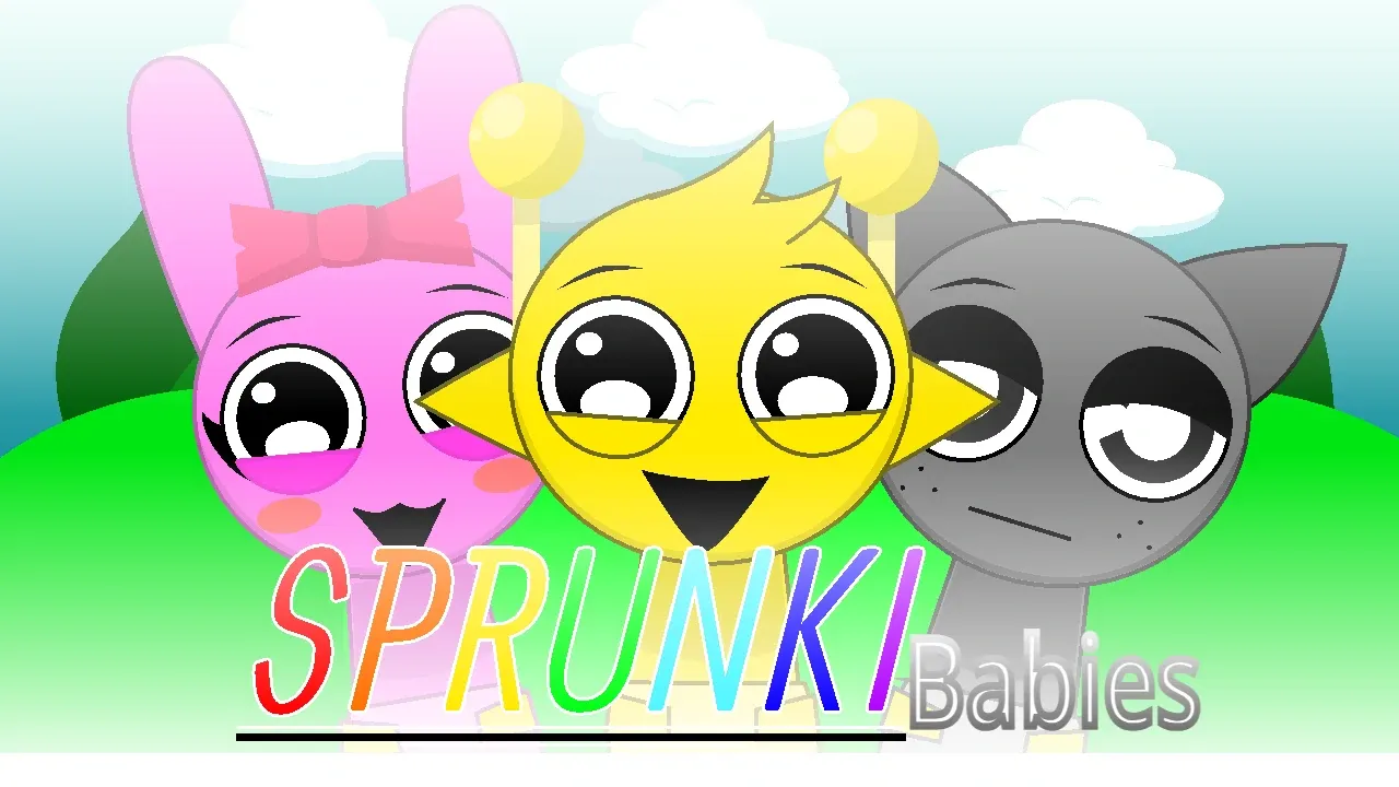 Touch Sprunki Babies Retake game with cute baby characters