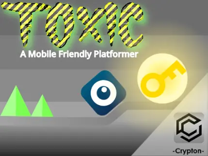 Toxic platformer logo cover featuring moving platforms and new graphic design