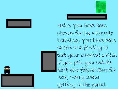 Training Challenge Platformer logo cover, featured Scratch game 2012