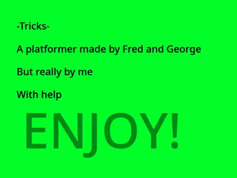 Tricks platformer logo - illusion and visual trickery theme