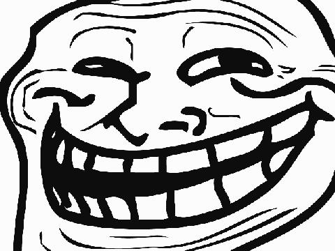 Troll Platformer game logo with mischievous character design