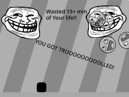 Troll Platformer v3 logo cover featuring troll face and frustrating platforming