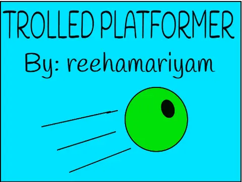 Trolled Platformer game logo - first trolling series platformer with color-coded hazards