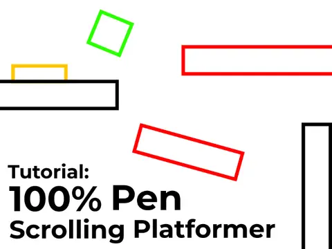 Tutorial platformer logo for pen scrolling engine