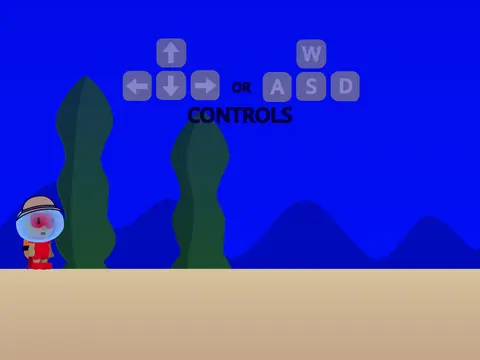 Underwater platformer logo with text effect from textstudio.com, blue ocean theme